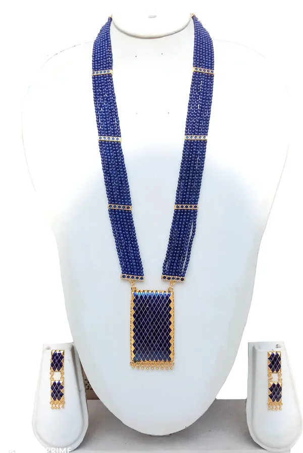 Assamese_Traditional_Blue_Colour_Biscuit_Jewellery_Set_For_Women